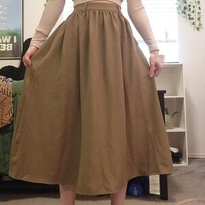Cider Brown Midi Skirt